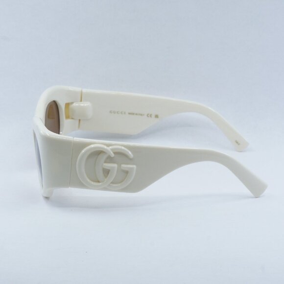 Gucci GG1544S 004 Sunglasses Ivory Cat Eye Frame, Brow Lenses main image 6